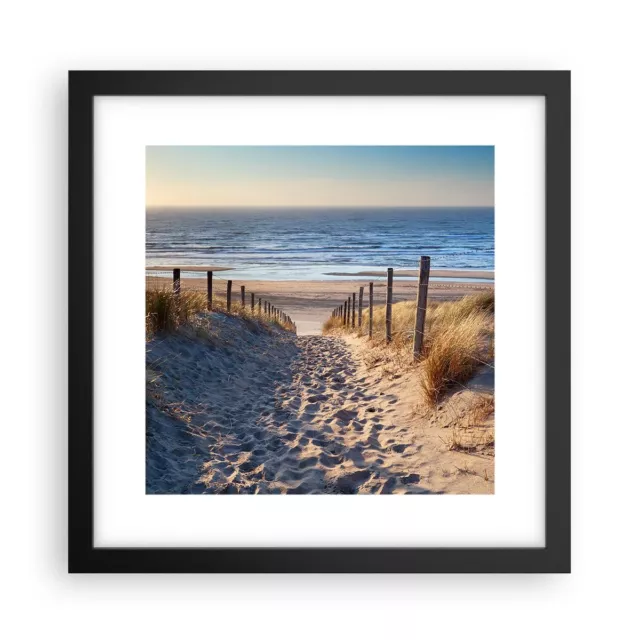 Affiche Poster 30x30cm Tableaux Image Photo mer plage dune Wall Art Decoration