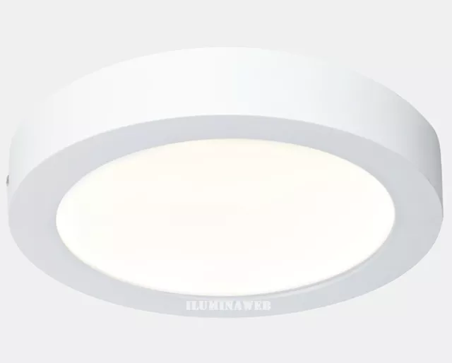 DOWNLIGHT SUPERFICIE PLANO LED 18W Luz Blanca 6000k BLANCO Foco plafon Redondo