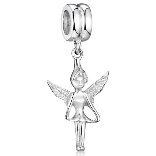 MATERIA 925 Silber Bead Engel / Fee mit Flügel Dangle Element für Beads Armband