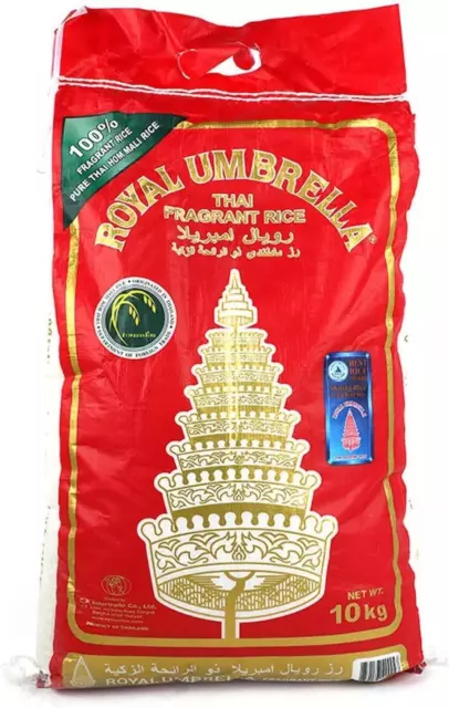 Royal Umbrella Thai Jasmine Fragrant Rice 10kg