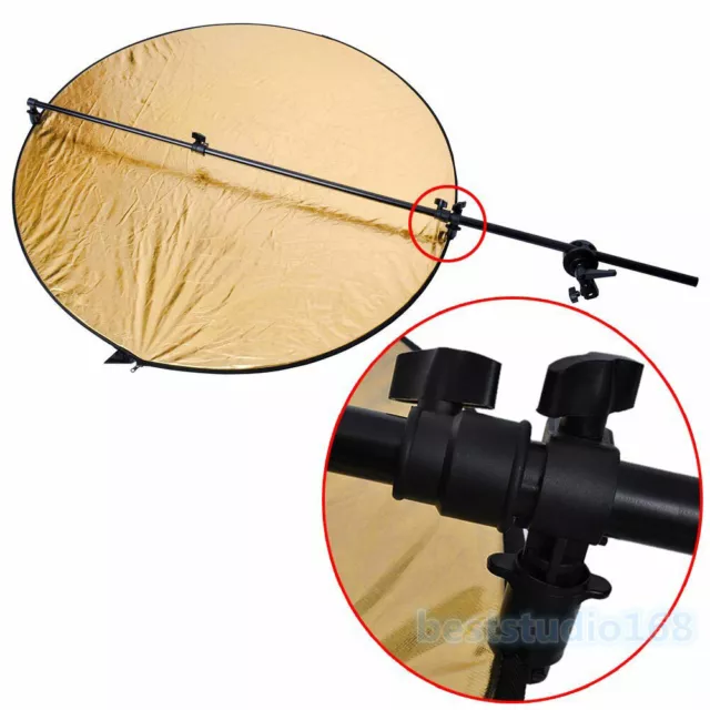 Photo Studio Reflector Diffuser Holder Panel Arm Bar Grip Stand Support Bracket 3