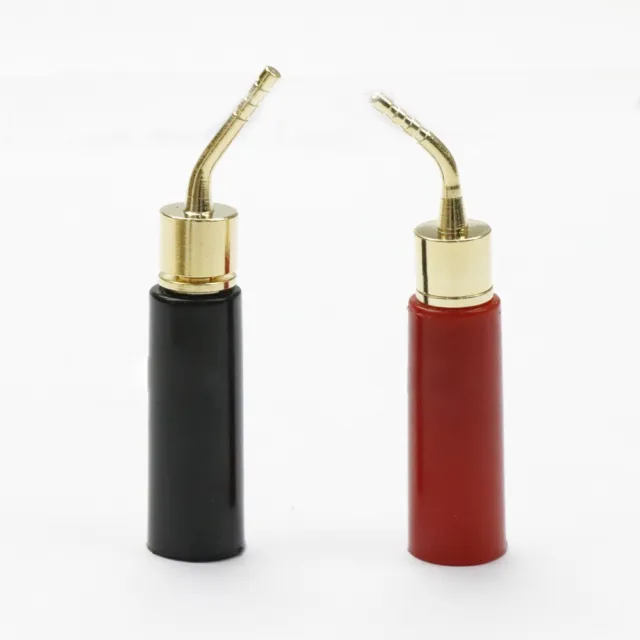 8x Gold 2mm Pin Tip Hard Plastic Banana Plugs Audio Speaker Terminal Connector