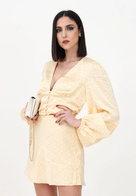 GLAMOROUS Gonne Donna Giallo CORTA Gonna corta con fantasia floreale Primavera e