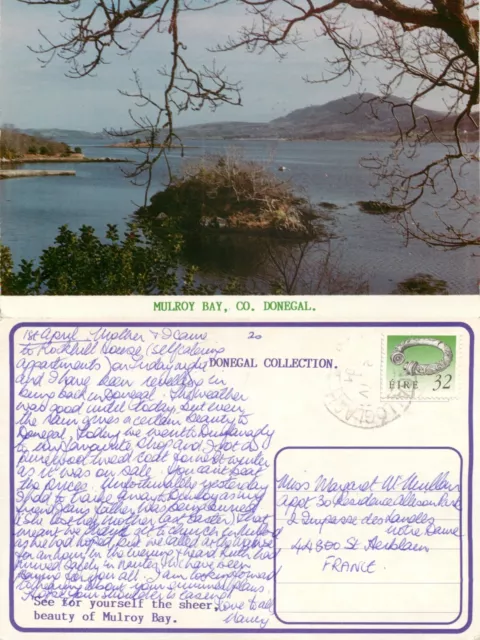 c15418  Mulroy Bay Co Donegal Ireland postcard 2001 stamp