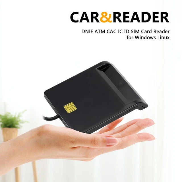 USB SMART CARD Reader DNIE ATM CAC IC ID SIM Card Reader for Windows ...