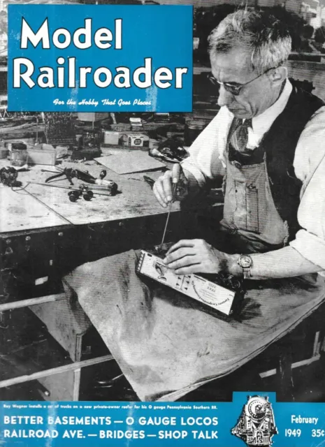 Model Railroader Feb.1949 Basement Layout Lift-Away HO Layout Industrial Diesel