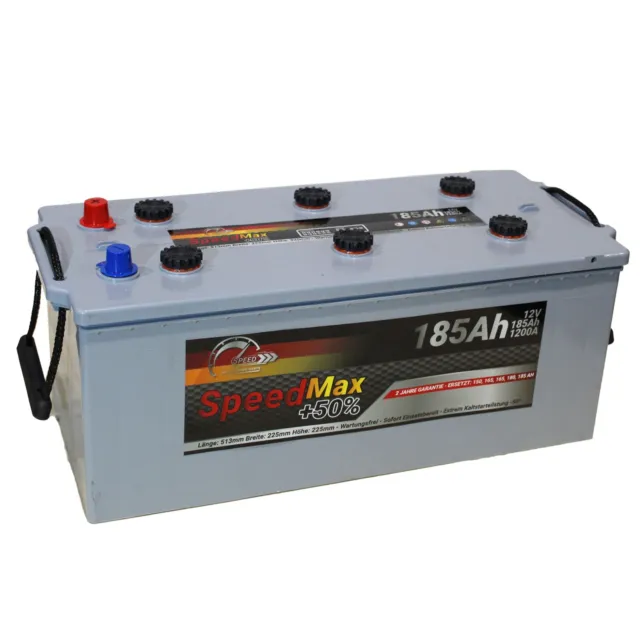 Batteria Truck Autocarro Speed Max 185Ah 1200A 12V 180Ah 170 Camion Trattore Bus