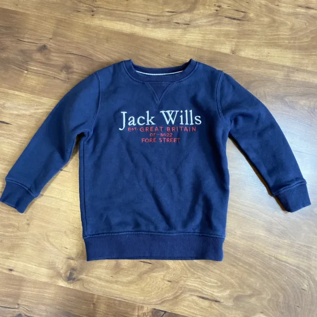 Jack Wills Boys Crew Neck Sweatshirt Sweater  Pullover London England 5-6