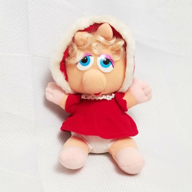 Baby Miss Piggy Plush Doll Stuffed Animal Muppet Jim Henson Vintage 1987