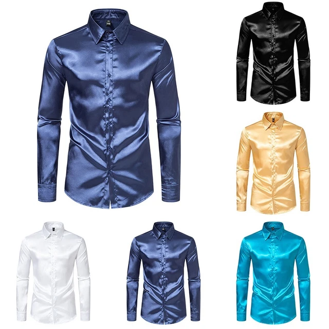 Camicia abbigliamento da lavoro uomo vestibilità snella cocktail regalo maniche lunghe
