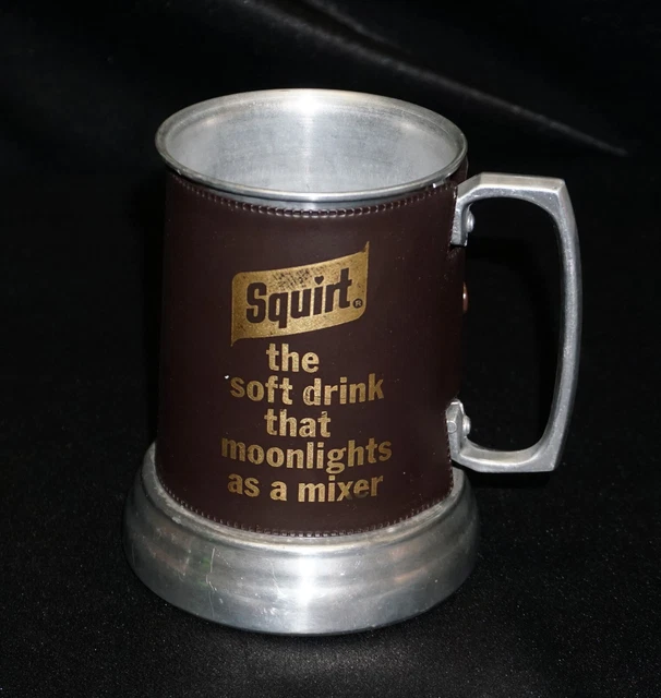 Vintage SQUIRT Soft Drink Glass Bottom Mug/Stein/Tankard ~ Moonlights as a Mixer