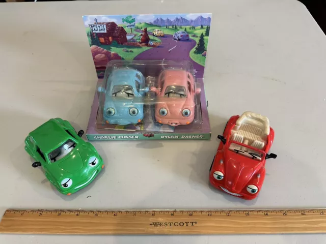 Vintage Charlie Chaser and Dylan Dasher Chevron Cars NEW in Box (plus 2 Extra)