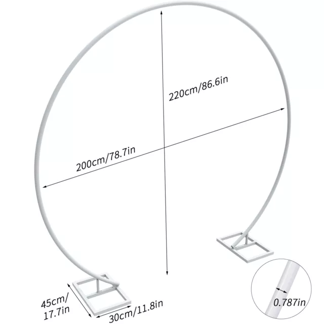 Romantic Wedding Arch Party Backdrop Stand Elegant White Metal Frame Flower Rack