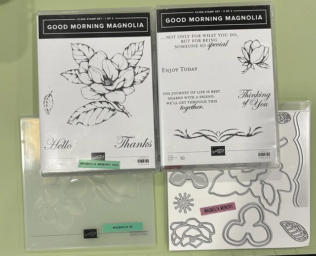 STAMPIN’ UP! GOOD Morning Magnolia Cling Stamps, Metal Dies & Embossing