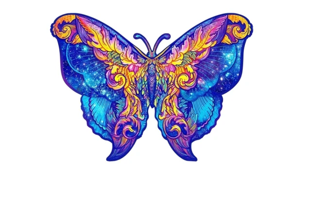 UNIDRAGON Original Wooden Intergalaxy Butterfly Jigsaw Puzzles 306 pcs NEW