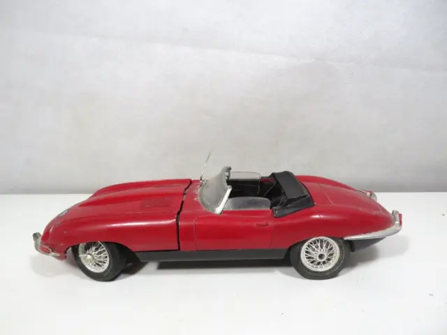 Tonka Polistil 1:16 Scale Die Cast 1957 Jaguar XKE 4.2L Convertible Red No Box