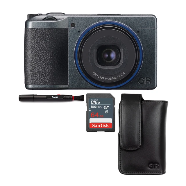 RICOH GR IIIx Urban Edition Digital Camera with Soft Case and Memory Card Bundle