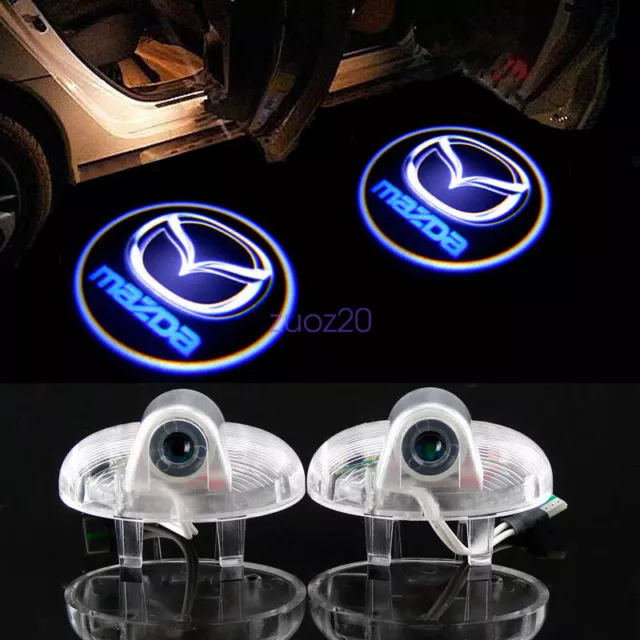 For Mazda RX-8 CX-9 LED Car Door Ghost Shadow Welcome Projector Puddle Lights