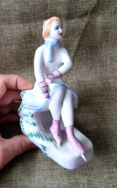 Porcelain figurine  Figure skating Figure skater Polonne porcelain Vintage USSR