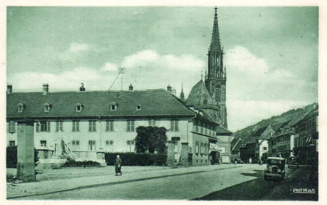 (68) THANN autour de la cathedrale monument  tacot n15 Patras ( Haut Rhin )