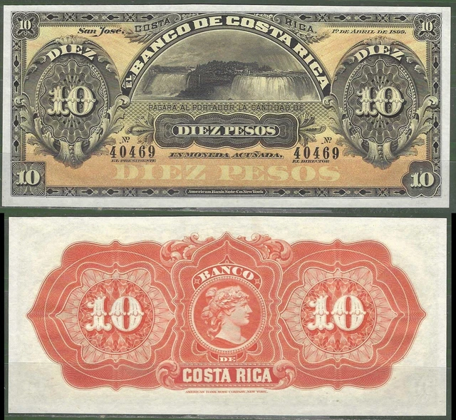Costa Rica   P-S164r   10 Pesos  1899  UNC
