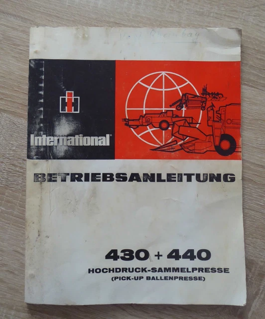 IHC HOCHDRUCKPRESSE 430 + 440 Betriebsanleitung EUR 49,90 - PicClick DE