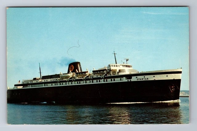 Ludington MI- Michigan, SS Spartian, Antique, Vintage Postcard