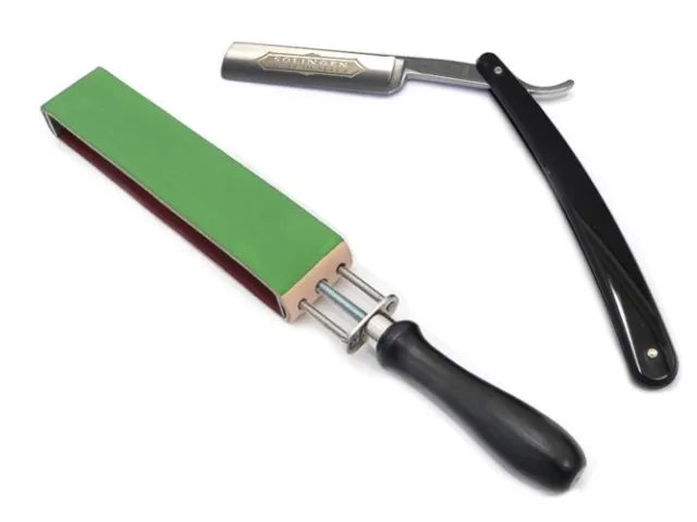 Rasiermesser Einsteiger Set mit  Streichriemen und DOVO Solingen Messer NEU
