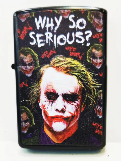 New Joker Collectable Flip Top Metal Refillable Windproof Oil Lighter AU Stock