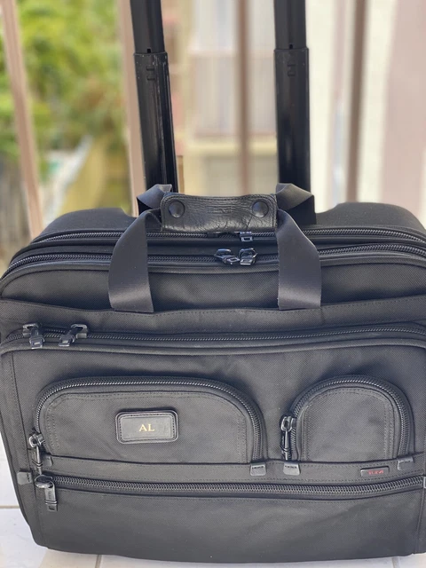 Tumi Alpha Deluxe Wheeled Brief Carry On Underseat Suitcase 26127Dh Black