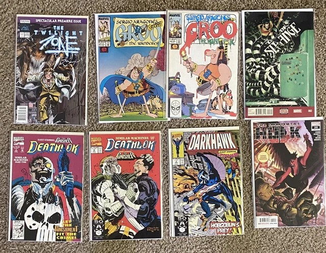 Lot of 8 Groo, Dr Strange, Darkhawk, Deathlok, Punisher, VF - NM