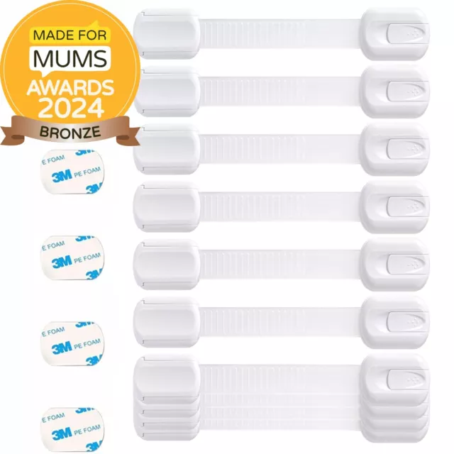 Booboo [10 PACK] Baby Safety Cupboard Door Strap Locks. Home Child Proofing