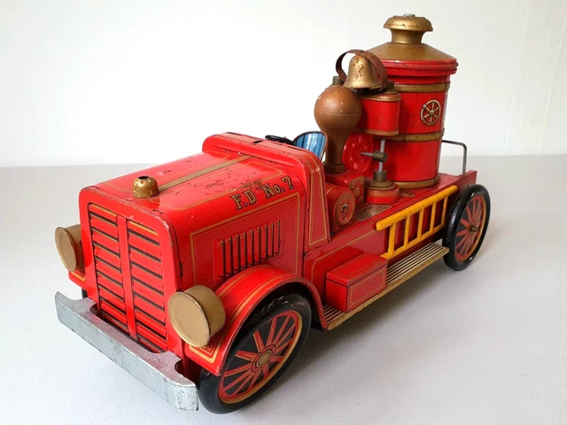 MODERN TOYS FIRE Engine Tin Vehicle Toy Vintage Masuyada Nomura Japan