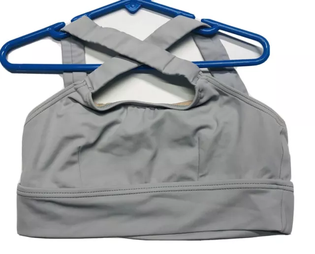 Balera LC Dance Top Sports Bra Grey Crop Shirt Young Adult Teen Spandex