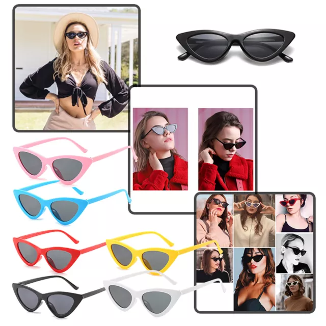 Vintage Retro Vintage Cat Eye Sunglasses Fashion Women Rapper Goggles Party Fun