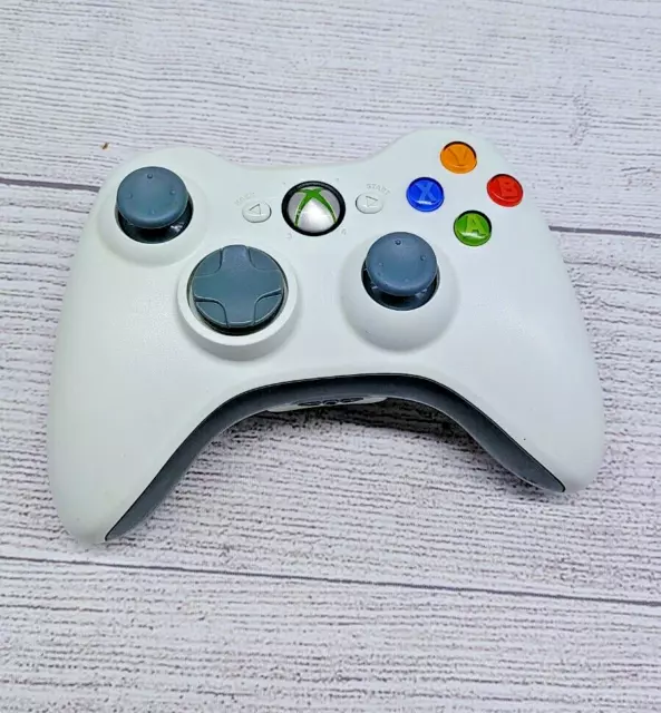 Official Microsoft Xbox 360 White Wireless Controller Genuine OEM - Tested