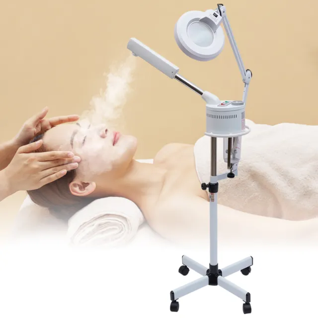 750W 2-in-1 Facial Steamer with Ozone Steam and Cold Light Salon Spa Equip USA