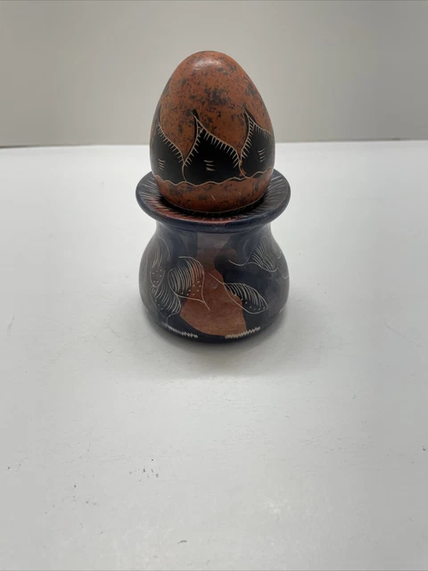 Nature Soapstone Egg - Kenya Africa