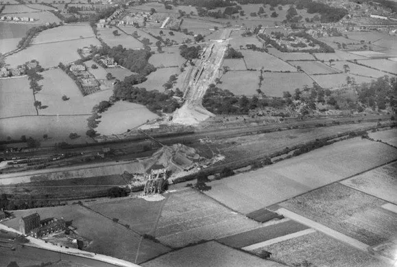 Broadway under construction Horsforth from the south-west 1930 England OLD PHOTO