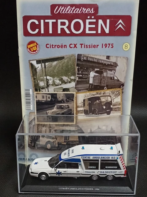Miniature ESDO 1/43 Citroën CX Ambulance Réanimation Tissier - Kit Monté - Blanc
