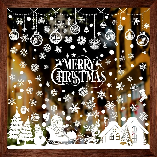 Natale Renna Rudolph Corna Ramificate Rosso Naso Muro Finestra Adesivo - Foto 10