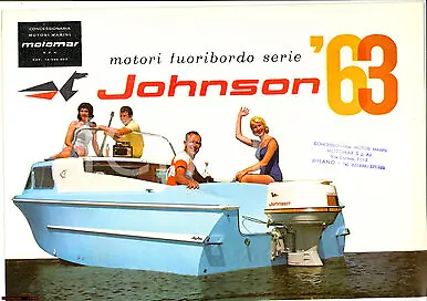 1963 MOTOMAR MILANO motori fuoribordo JOHNSON 1963