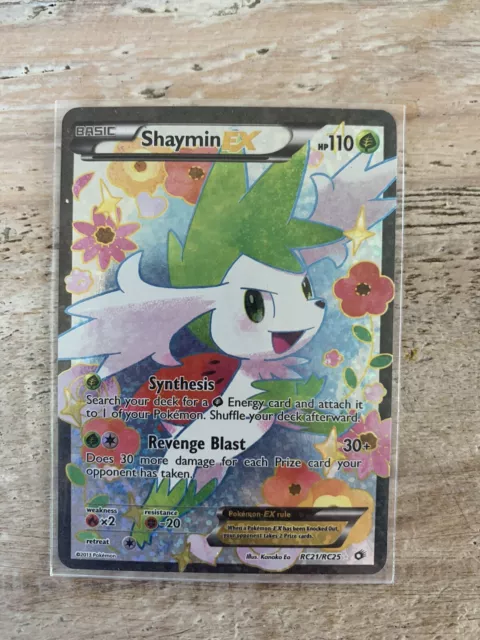 POKEMON SHAYMIN EX RC21/RC25 Full Art RADIANT COLLECTION Legendary  Treasures.