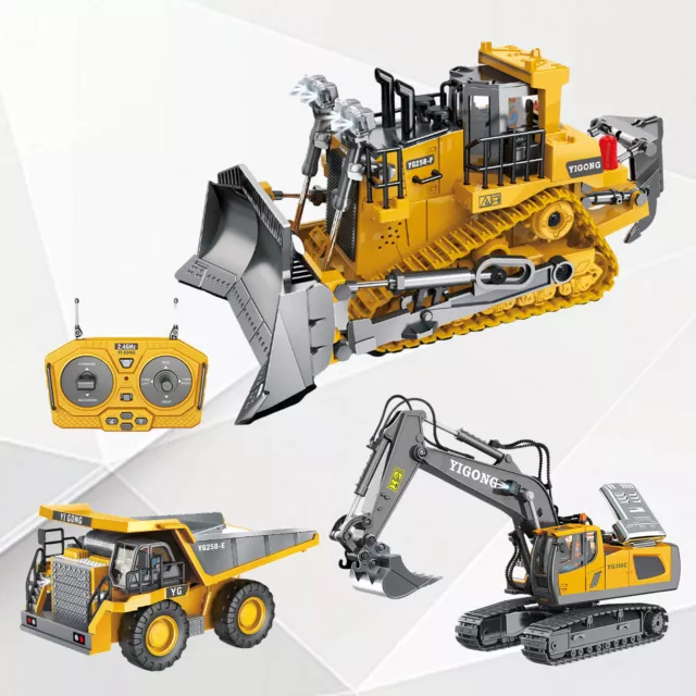2.4GHz 1:20 RC Truck Crawler Bulldozer Remote Control Excavator Construction Toy