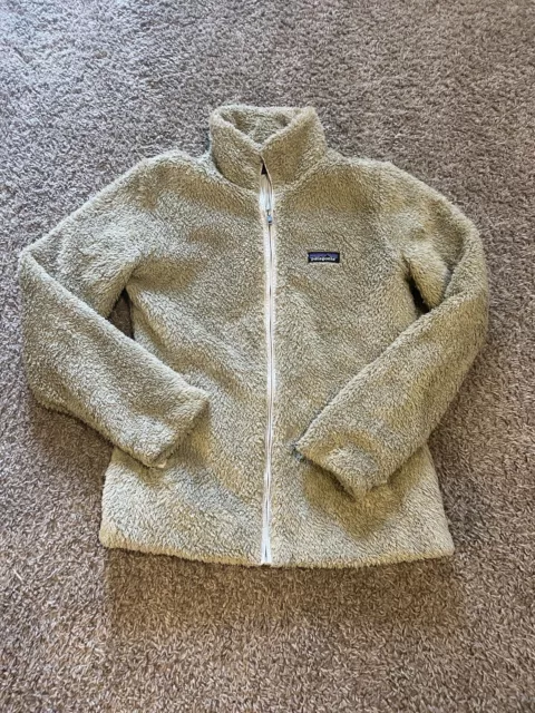 Patagonia Womens Los Gatos Full Zip Jacket Size M Medium Brown Beige Sherpa