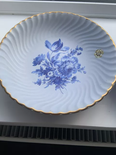 Two Flora Plateel Gouda Holland Plates