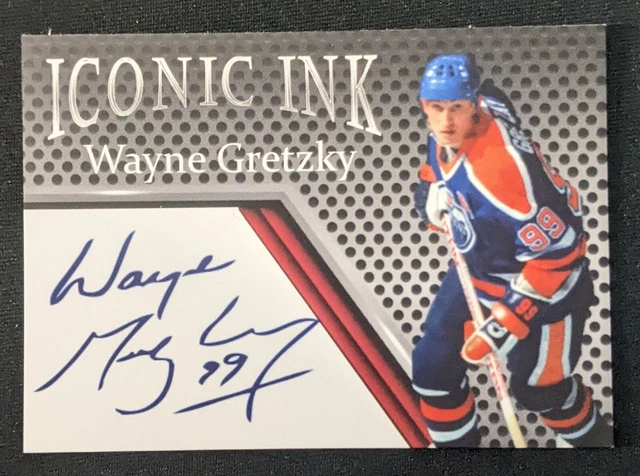WAYNE GRETZKY ICONIC Ink Facsimile Auto Card Limited Edition 1000 Mint ...