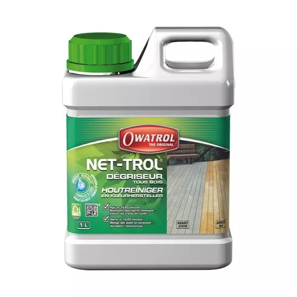 Net - Trol Nettoyant Bois Carrelage Ciment Pierre Plastique 1 L Owatrol