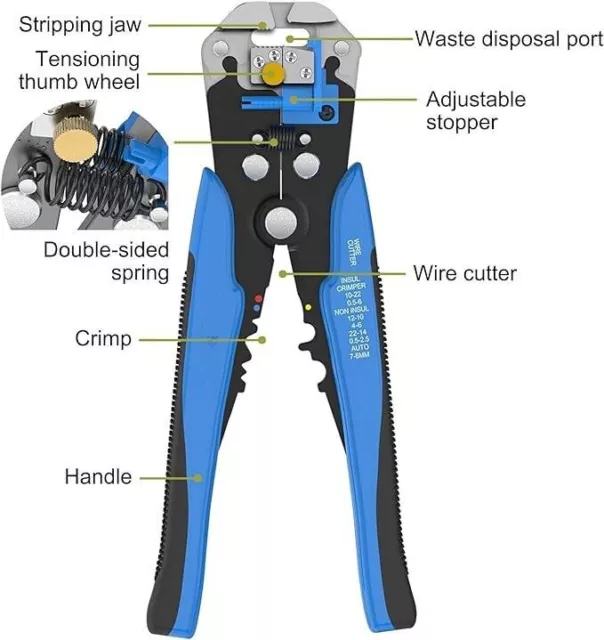 Tierra eléctrica pelacables, cortador de cables automático autoajustable. 2