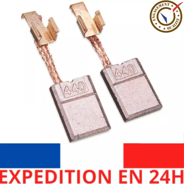 2 x Charbons Balais Brosses MAKITA CB440 3x10x13,5mm DHP456 DDF456 Bricolage Out